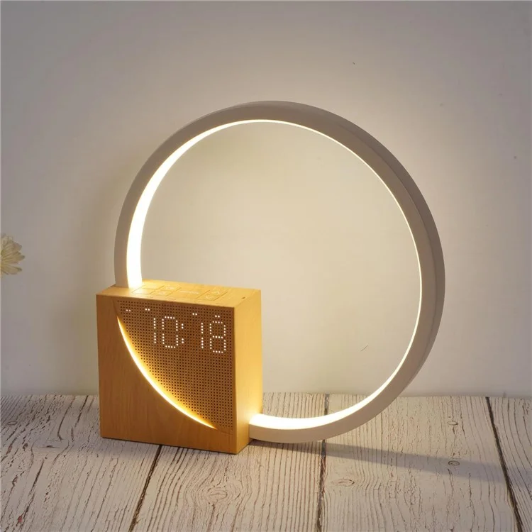 Reloj despertador de amanecer AJ300 Luz de mesa de ruido blanco regulable táctil, luz de despertar, enchufe UE