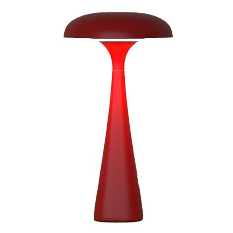 Lâmpada de mesa em formato de medusa de cogumelo LS-8963, ornamento de mesa, luz suave que acompanha o sono - Vermelho