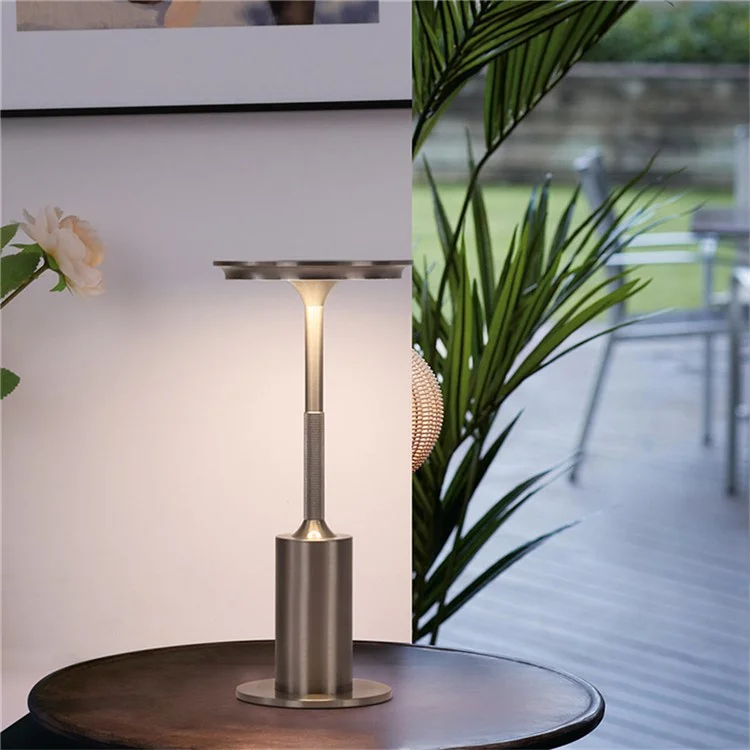Cordless Table Lamp Rechargeable Portable LED Lamp 3 Color Touch Control Dimming Desk Lamp - Black