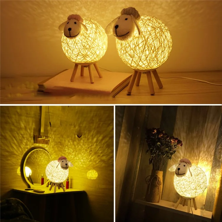 Bezauberndes 3-Farben-Schaf-Nachtlicht mit Dimmer für die Stimmung im Schlafzimmer (M) - Rosa
