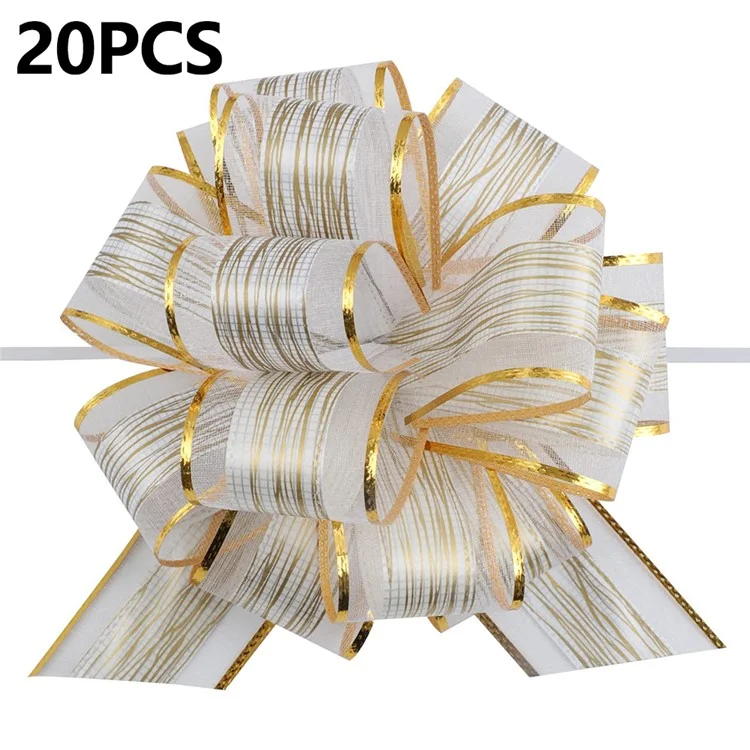 20 pezzi da 30# dimensione M Fiocchi di corteccia d'albero per regali di Natale - Bianco