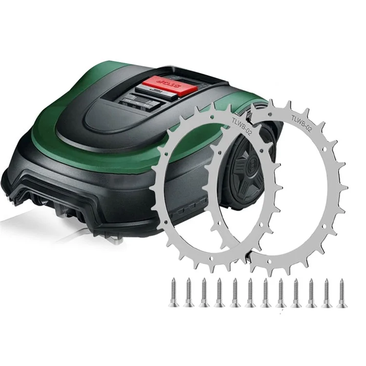 TLWB-02 2 Unidades / Conjunto 170 mm Pinchos para Bosch Indego XS 300 / S 500 / S+ 500 Cortacésped SPCC Pinchos de Rueda