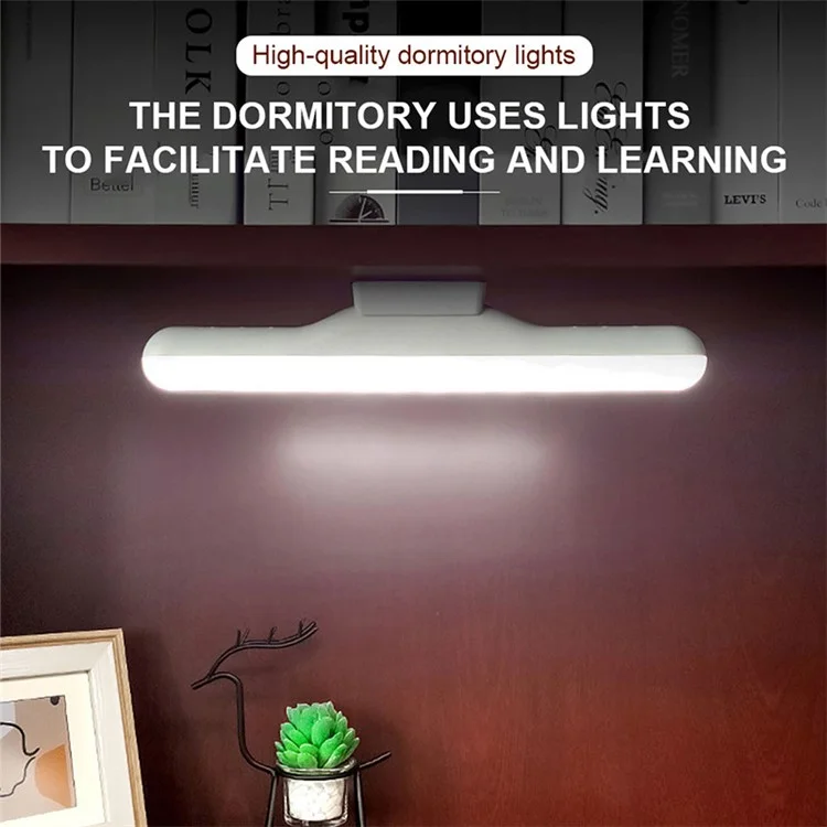 Barra de luz LED magnética com regulagem de toque, proteção ocular, recarregável, lâmpada de leitura para estudantes - Preta