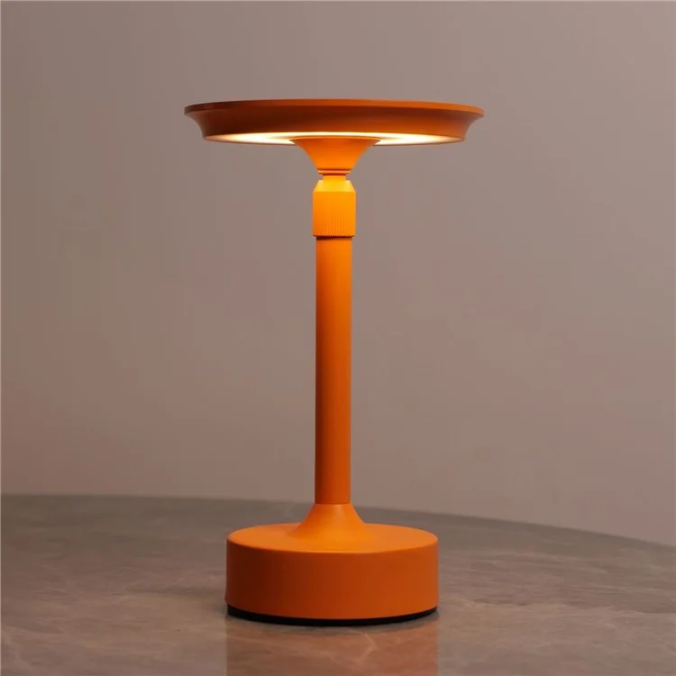 Ausziehbare I-förmige Tischlampe, USB-aufladbar, Nachttischleuchte mit Touchsteuerung, Schreibtischlampe - Orange