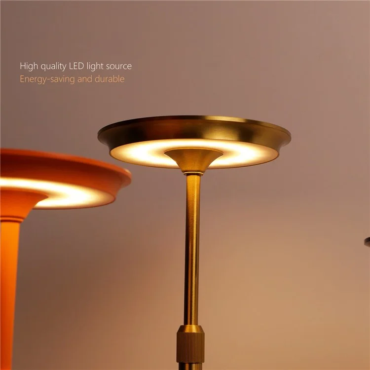 Ausziehbare I-förmige Tischlampe, USB-aufladbar, Nachttischleuchte mit Touchsteuerung, Schreibtischlampe - Orange