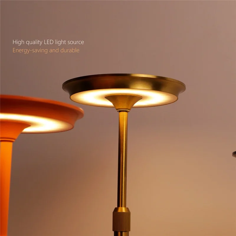 Extendable I Shaped Table Lamp USB Rechargeable Bedside Night Light Touch Control Desk Lamp - Black