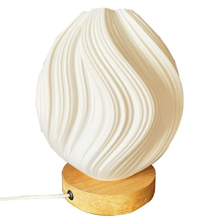 Kreative Holz Nordic Tischlampe Blüte 16 Farben Ambiente Lampe mit Fernbedienung