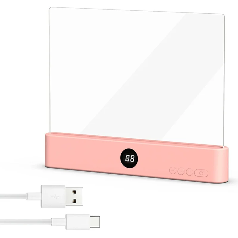 F17 LED Reading Light Rechargeable  Adjustable Brightness Desk Lamp for Dorm / Bedroom / Study - Pink