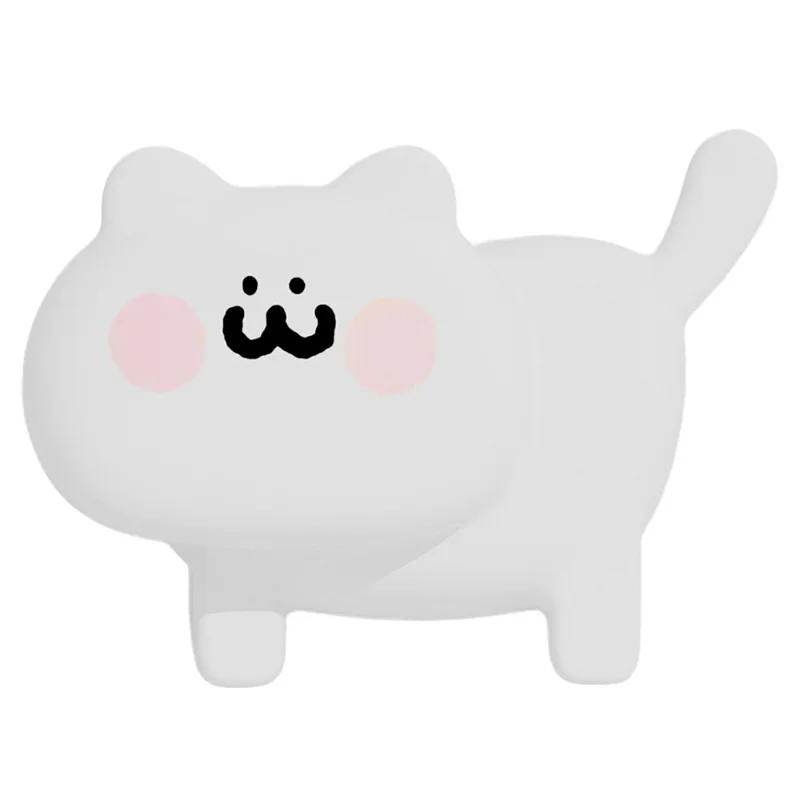 Lámpara de noche infantil de gato - Luz de cabecera con control táctil, silicona suave, recargable por USB y función de temporizador
