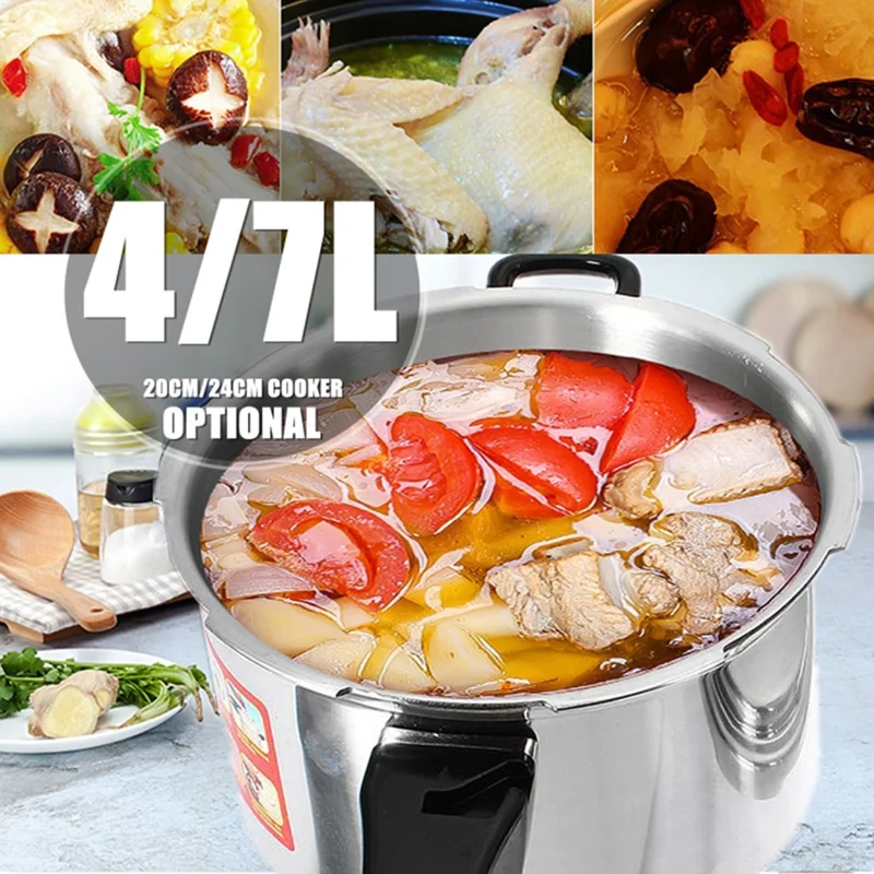 20cm Aluminum Alloy Pressure Cooker Home Use Explosion-Proof Cookware for Gas Stove