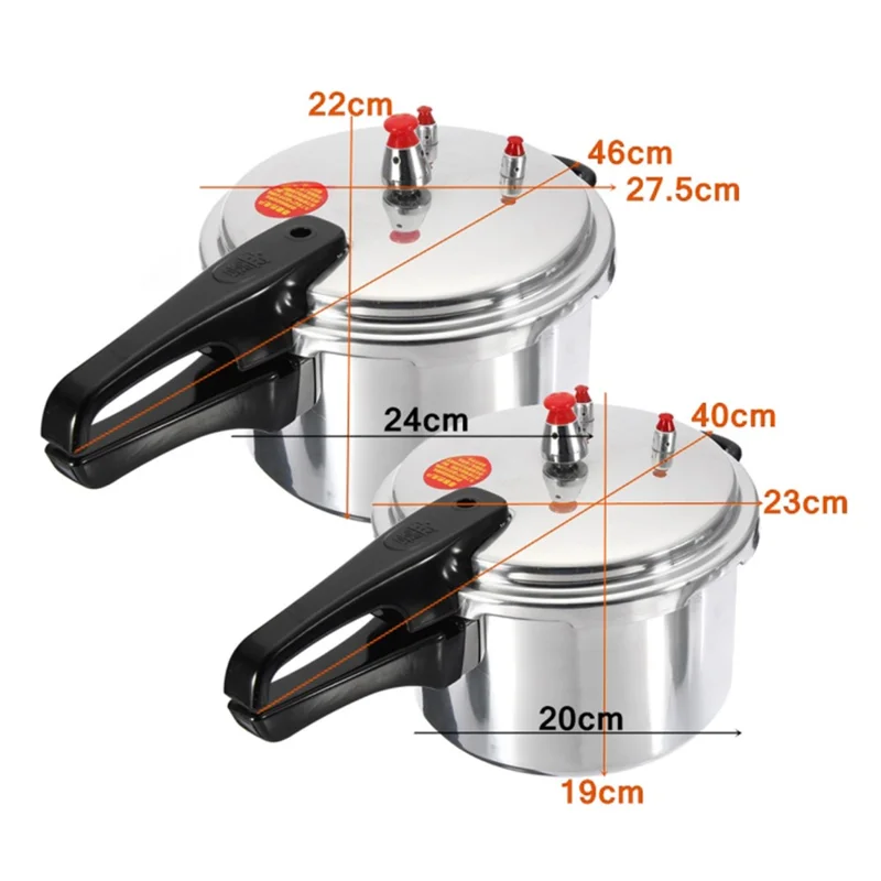 20cm Aluminum Alloy Pressure Cooker Home Use Explosion-Proof Cookware for Gas Stove
