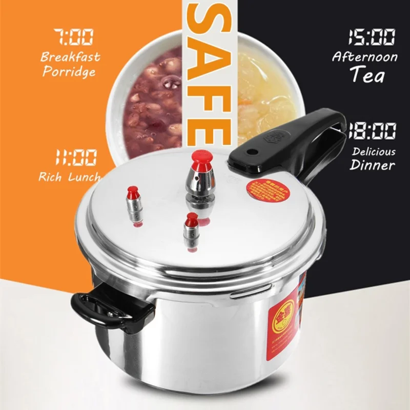 22cm Aluminum Alloy Pressure Cooker Home Use Explosion-Proof Cookware for Gas Stove