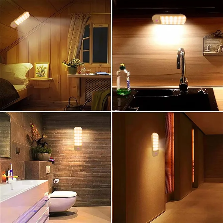 Cabinet Lights Motion Sensor Ultra Thin Night Light 3 Color Adjustable Magnetic Rechargeable Smart Lamp