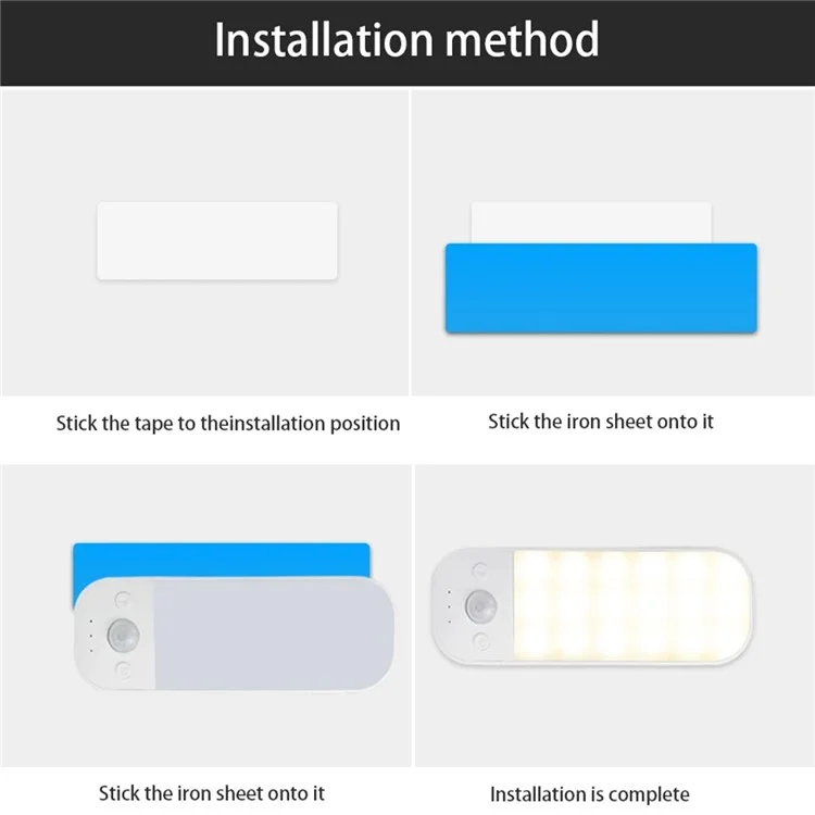 Cabinet Lights Motion Sensor Ultra Thin Night Light 3 Color Adjustable Magnetic Rechargeable Smart Lamp
