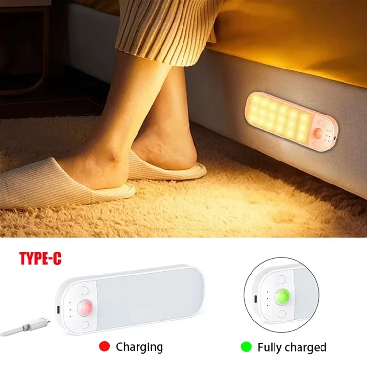 Cabinet Lights Motion Sensor Ultra Thin Night Light 3 Color Adjustable Magnetic Rechargeable Smart Lamp