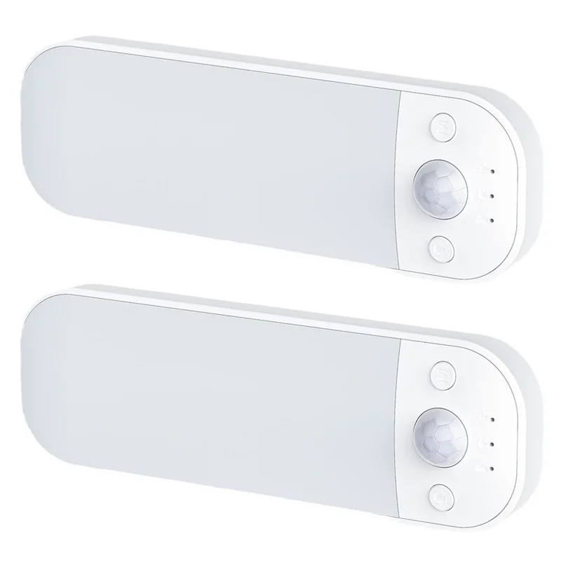 2 Unidades Luz Inteligente Slim con Sensor de Movimiento, 3 Colores y Regulable, Magnética para Armarios, Recargable por USB