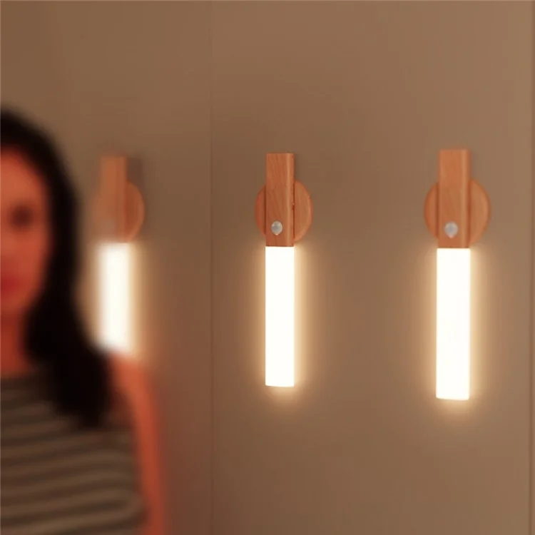 F12 Motion Sensor LED Light Rechargeable Cabinet Lamp for Cupboard / Wardrobe / Closet Magnetic Light Bar - Cross Shape / White Light