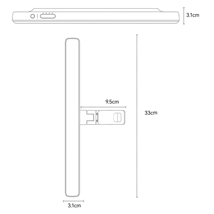 YESIDO DH11 Reading Lamp Home Office Bedside Wireless Rechargeable LED Book Light