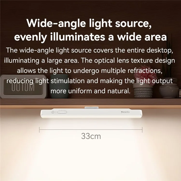 YESIDO DH11 Reading Lamp Home Office Bedside Wireless Rechargeable LED Book Light