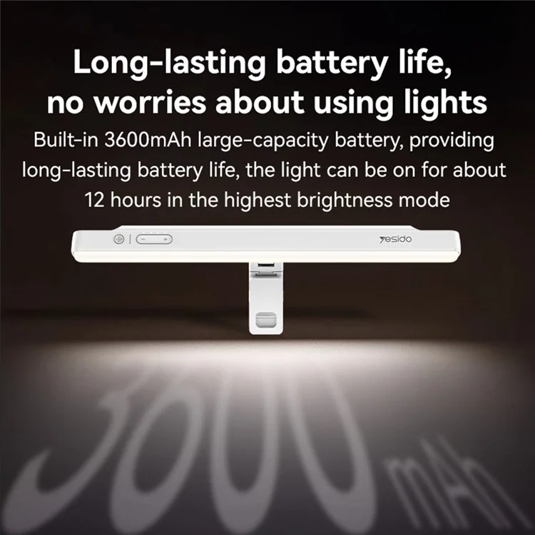 YESIDO DH11 Reading Lamp Home Office Bedside Wireless Rechargeable LED Book Light
