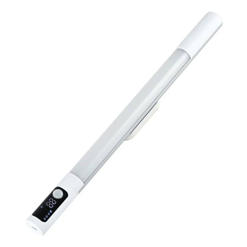 MZ-L2901 Motion Sensor Light Bar for Cabinet Closet Wardrobe Magnetic LED Lamp Strip, Built In 2000mAh Battery - Silver