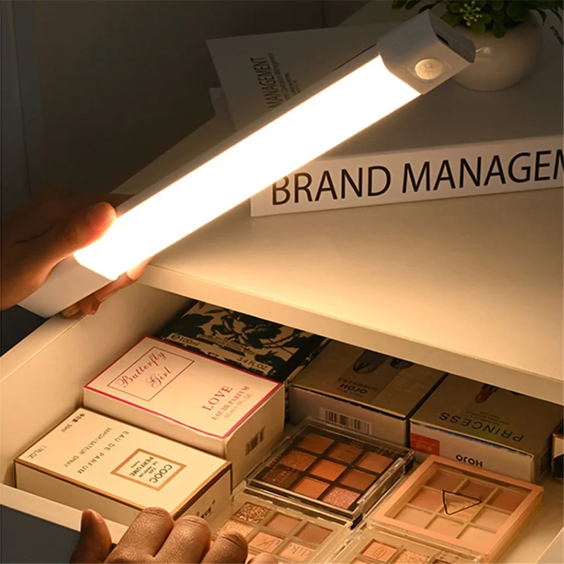 MZ-L3201 30cm LED Light Bar Motion Sensor Wireless Magnetic Rechargeable Cabinet Lamp Strip - White