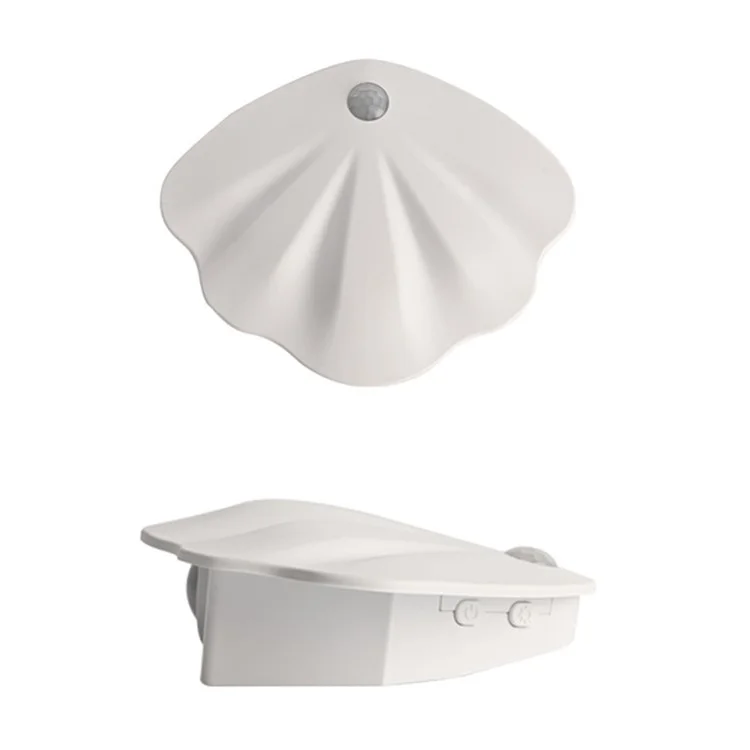 MZ-L2601 1200mAh Rechargeable LED Motion Sensor Night Light 3-Color Magnetic Wall Lamp Indoor Doorplate Light - White