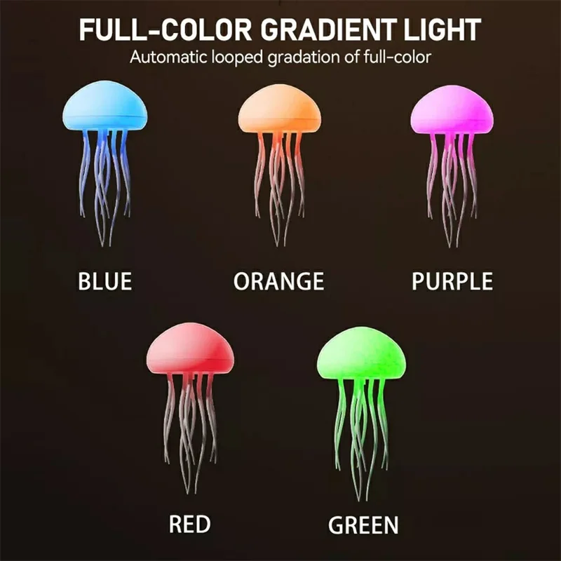 Lampe Méduse Activée par la Voix avec Éclairage d'Ambiance RGB et Tentacules - Type Suspension pour la Maison