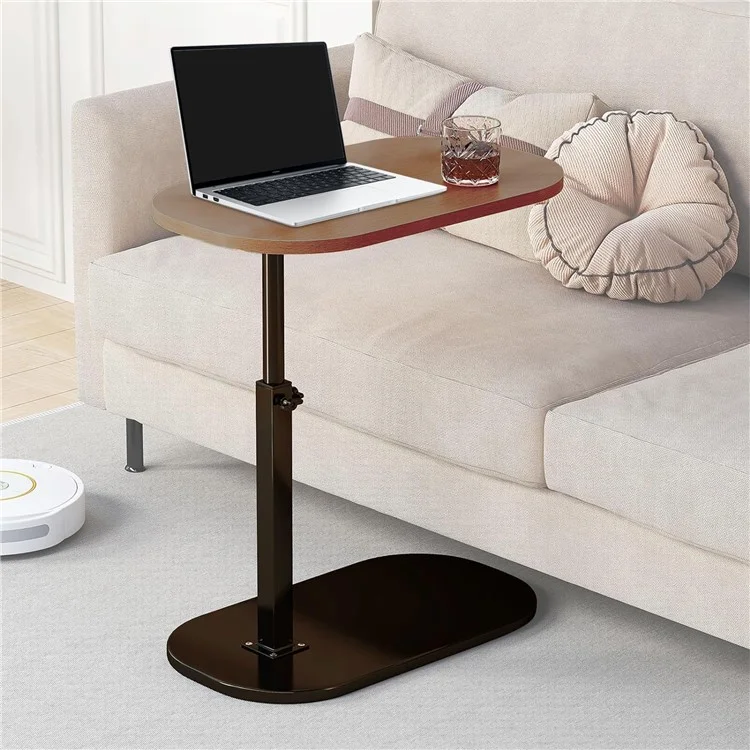 Adjustable C Shape Side Table for Sofa Bed 360 Degree Rotating Laptop Desk Portable End Table - Black