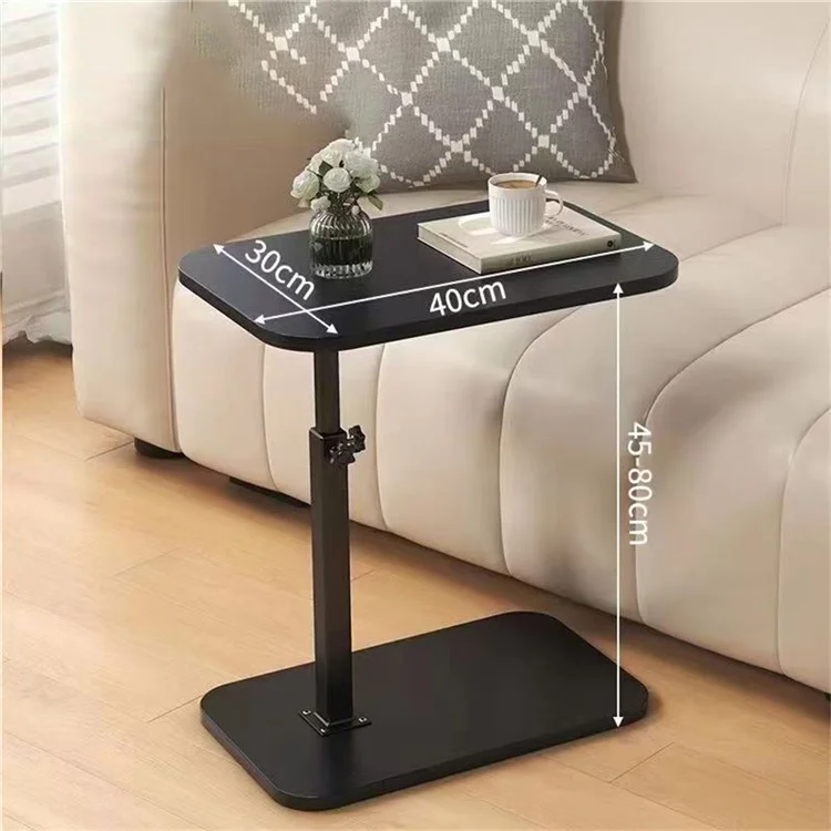 Adjustable C Shape Side Table for Sofa Bed 360 Degree Rotating Laptop Desk Portable End Table - Black