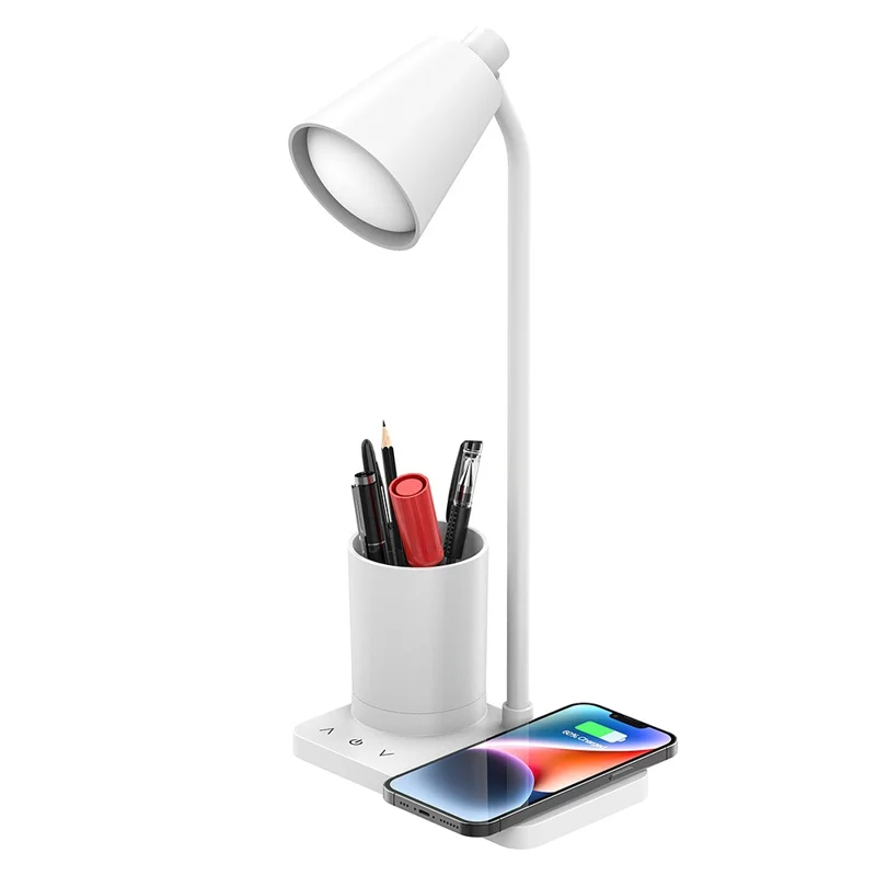 Lampada da scrivania F13 LED per lettura, ricaricabile, con protezione degli occhi, 4 livelli di luminosità e controllo touch per studenti