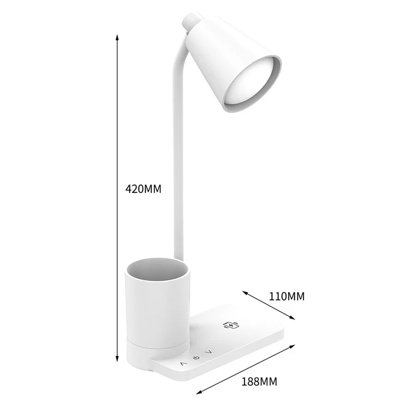 Lampada da scrivania F13 LED per lettura, ricaricabile, con protezione degli occhi, 4 livelli di luminosità e controllo touch per studenti