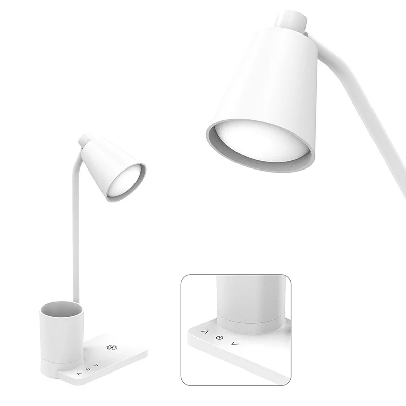 Lampada da scrivania F13 LED per lettura, ricaricabile, con protezione degli occhi, 4 livelli di luminosità e controllo touch per studenti