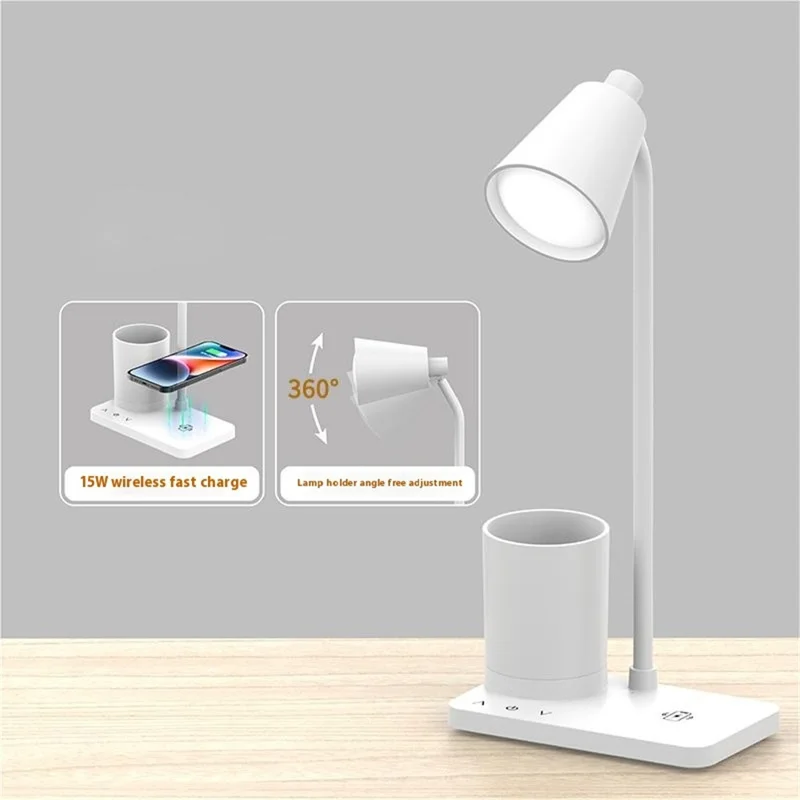 Lampada da scrivania F13 LED per lettura, ricaricabile, con protezione degli occhi, 4 livelli di luminosità e controllo touch per studenti
