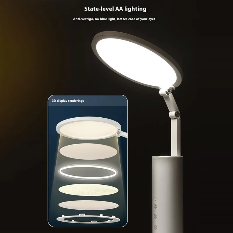 Espelho de Maquiagem TH-8 Lâmpada de Mesa LED Luz de Leitura Brilho Ajustável Luz Noturna de Duplo Uso