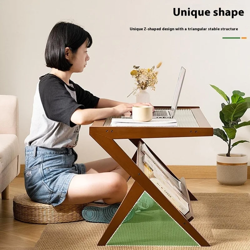 Moderner Glas-Rechteck-Couchtisch Minimalistischer Beistelltisch für kleine Räume - Tan