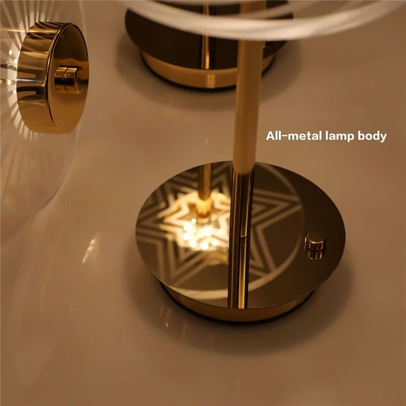 Creative Pattern Bedside Atmosphere Lamp Living Room Bedroom Iron + Acrylic Decorative Night Light Ornament - Z15-A