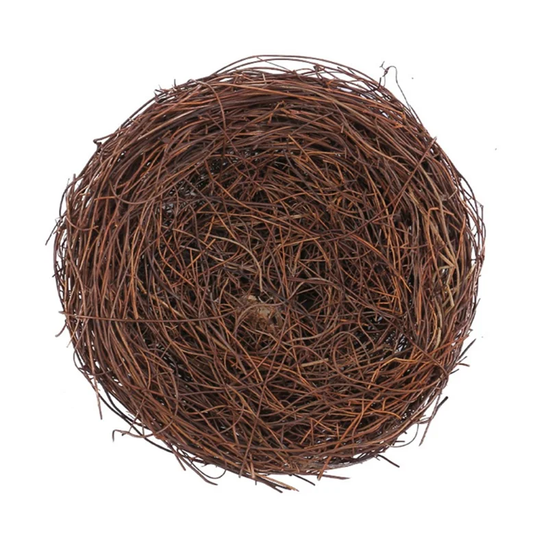 Ninho de Pássaro Decorativo de Páscoa de 15 cm, Ornamento Realista de Galhos Entrelaçados, Ninho de Grama para Decoração de Jardim DIY
