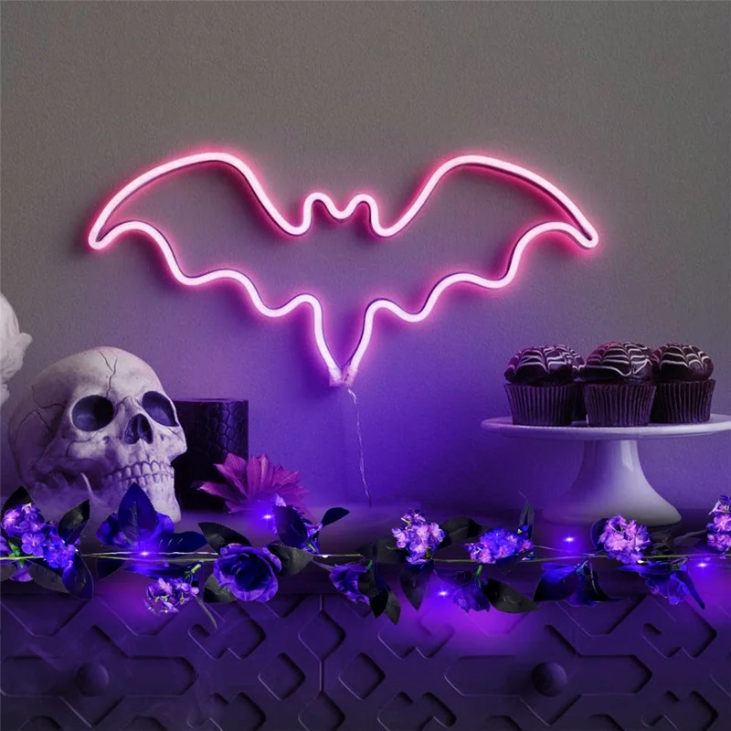 X1-30 Stringa di Luci con Rampicante di Rose Artificiali Viola da 200 cm per Decorazioni Sospese per Feste di Halloween