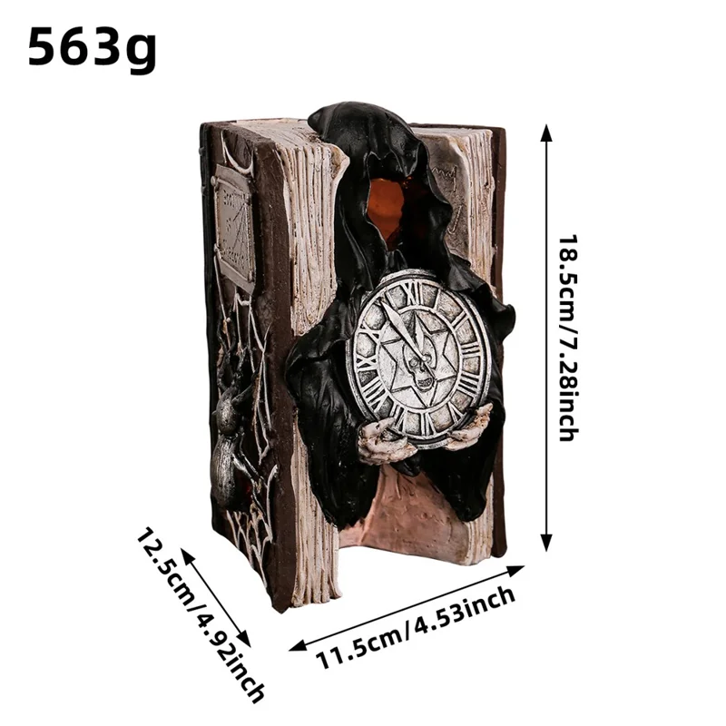 Statuetta del Signore della Morte di Halloween in Resina con Luce LED per Decorazione Horror Party - Ragno