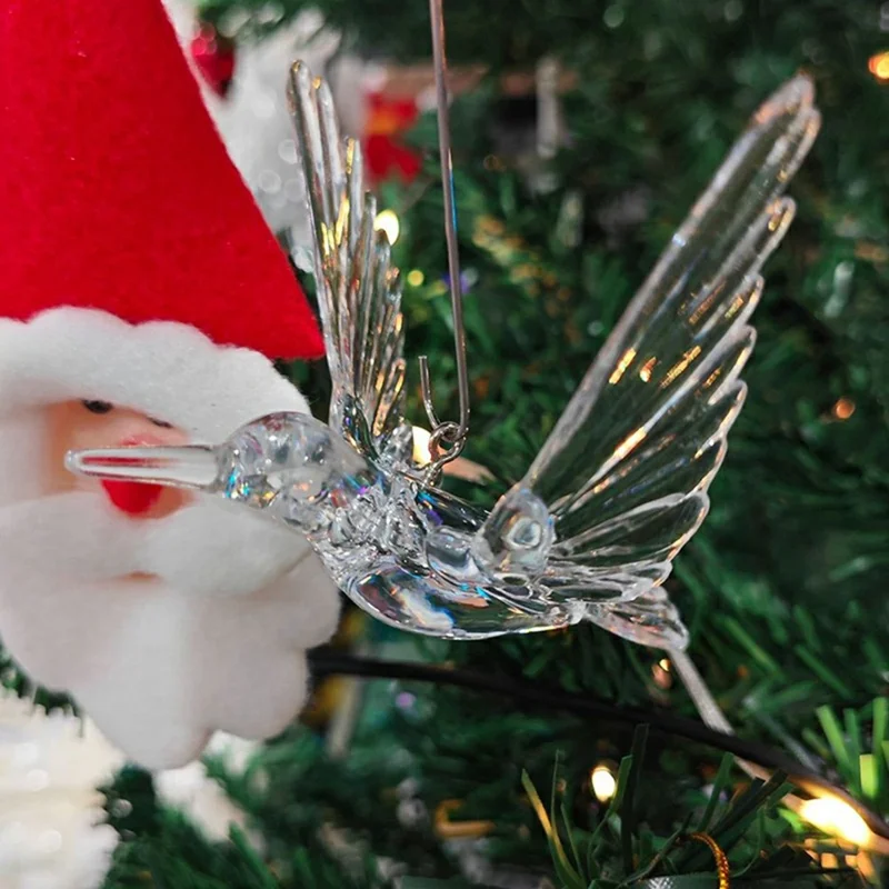 12 Luces de Velas Electrónicas LED Adornos para Árbol de Navidad Guirnalda de Luces de Hadas con Mando a Distancia - Pájaro Volador