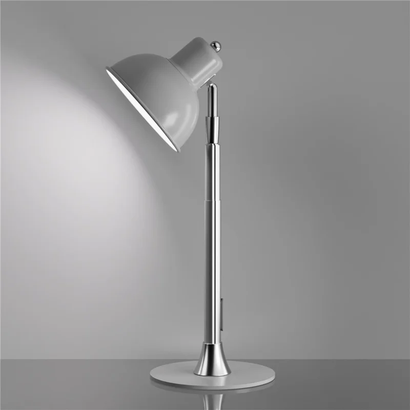 EFL001-U Lámpara de Escritorio LED USB Extensible con Protección Ocular, 3 Temperaturas de Color, Regulable, Color Plata