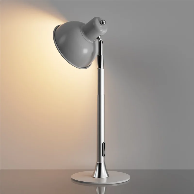 EFL001-U Lámpara de Escritorio LED USB Extensible con Protección Ocular, 3 Temperaturas de Color, Regulable, Color Plata