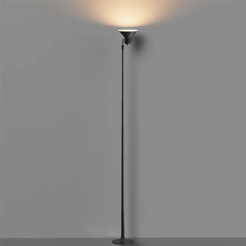 EFL002-U Lámpara de lectura extensible de arte en hierro para estudio, dormitorio de invitados, con protección para los ojos, alimentada por USB - Negro