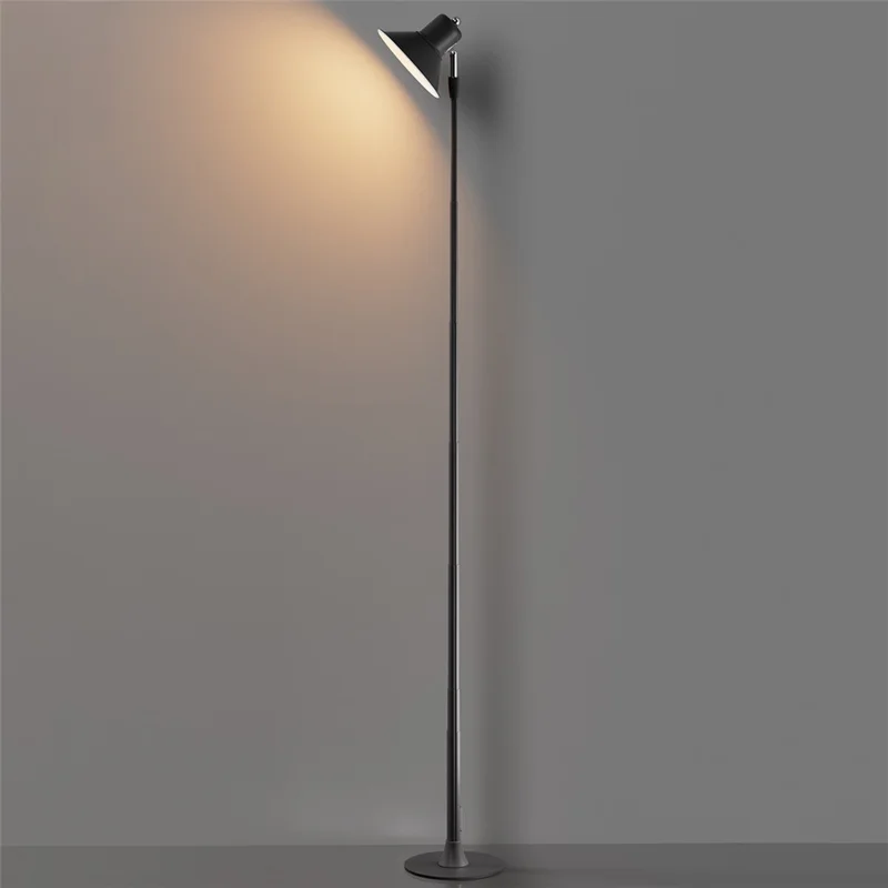 Lámpara de mesa extensible EFL002-P de arte en hierro para estudio, lectura y habitación de invitados, protección ocular, enchufe europeo - Negro