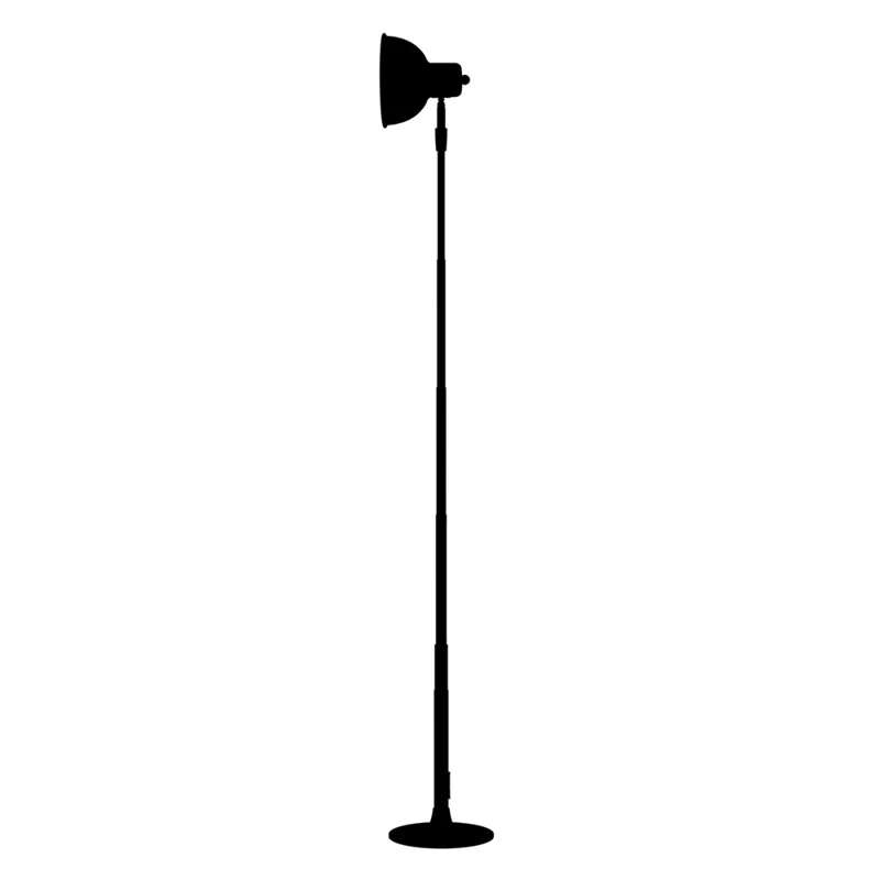 Lámpara de mesa extensible EFL002-P de arte en hierro para estudio, lectura y habitación de invitados, protección ocular, enchufe europeo - Negro