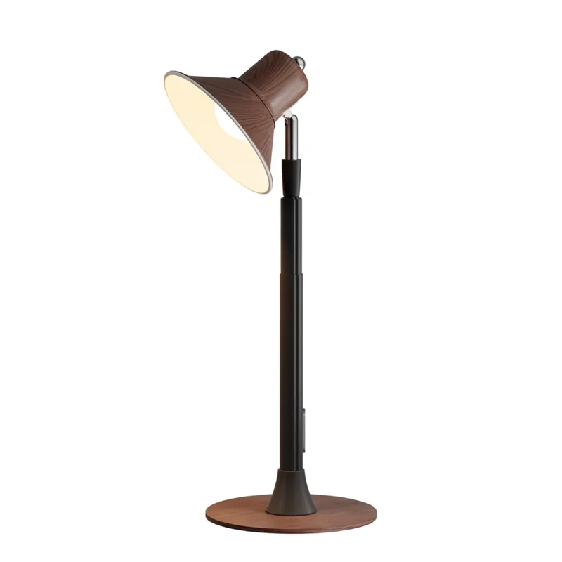 EFL002-P Lámpara de pie LED extensible con protección ocular, enchufe europeo, 3 temperaturas de color, regulable - Color nogal
