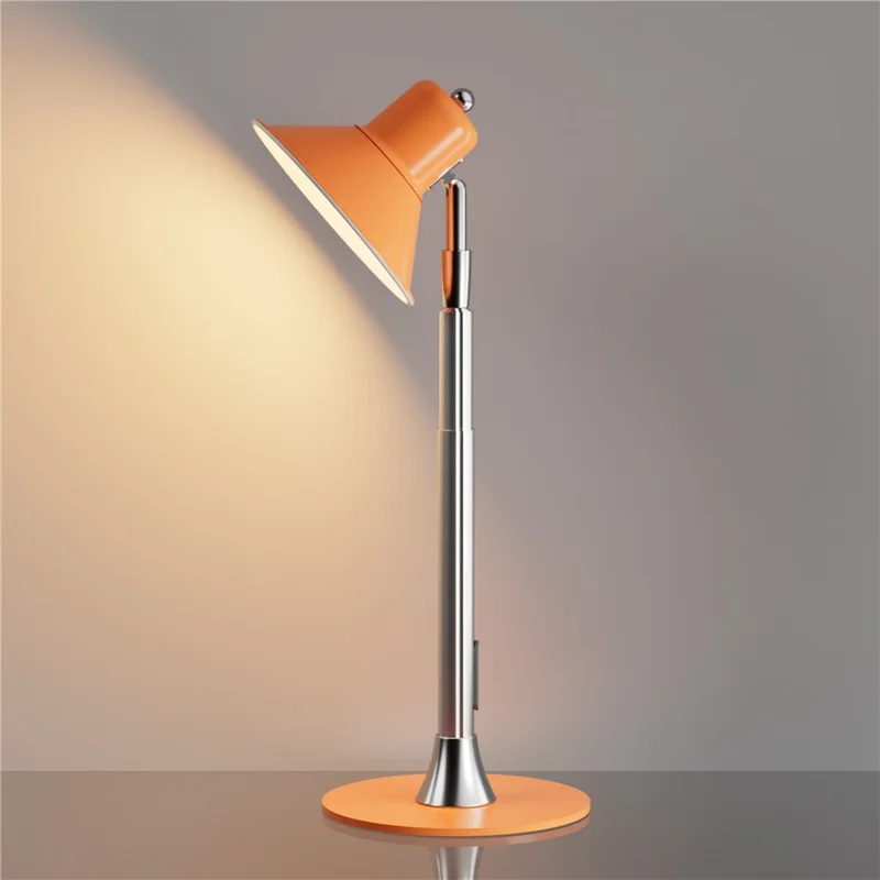 EFL002-P Lampada da lettura per camera degli ospiti, estendibile, con protezione per gli occhi e 3 temperature di colore, spina EU - Arancione