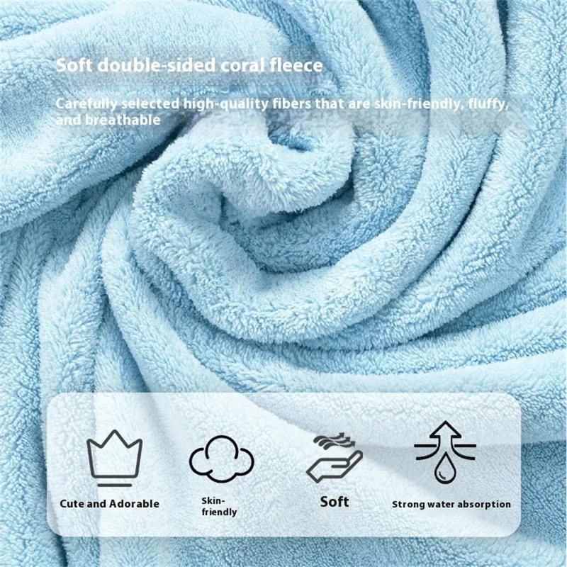 Taille S Serviette Séchage Rapide Portable pour Chiens Chats Éponge Polaire avec Capuche Robe de Bain pour Animaux de Compagnie, pour Animaux de Compagnie de 4 à 10 kg - Bleu