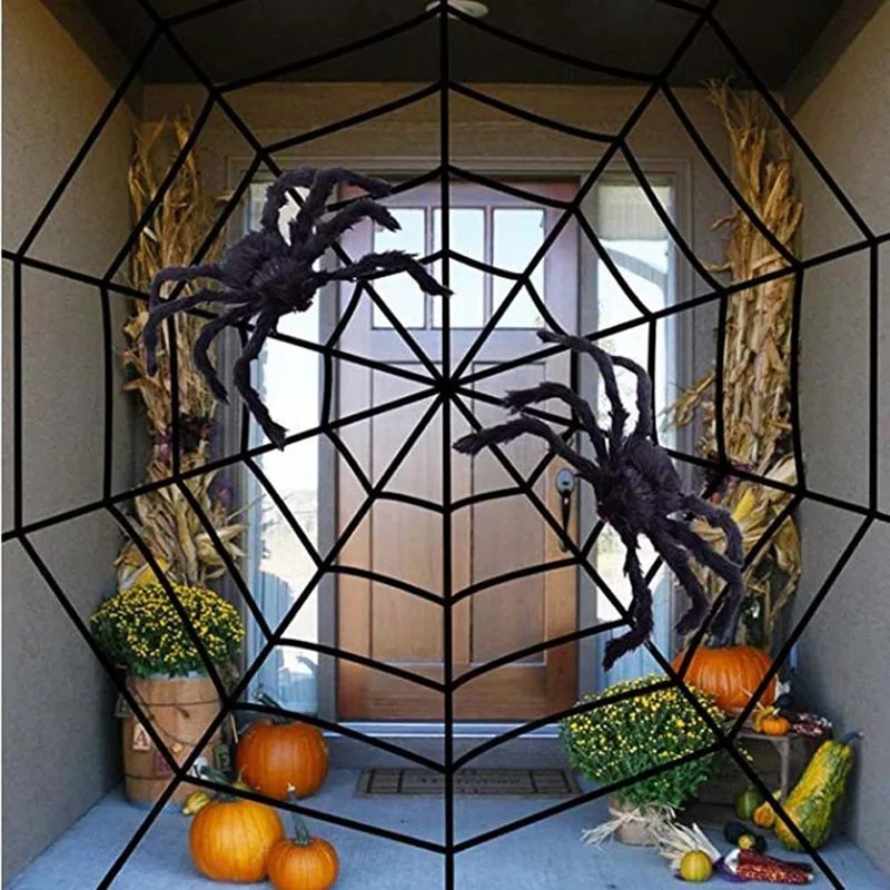 150cm Realistic Plush Spider Haunted House Prop Gift Giant Spider Halloween Party Spooky Decoration
